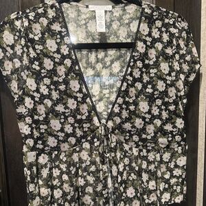 Floral sheer top